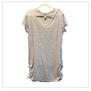 Breezy white hooded beach cover up - Dottie size L